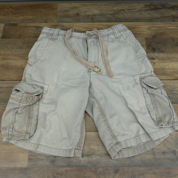 Aeropostale khaki cargo shorts 31 W heavy draw string - Picture 1 of 5
